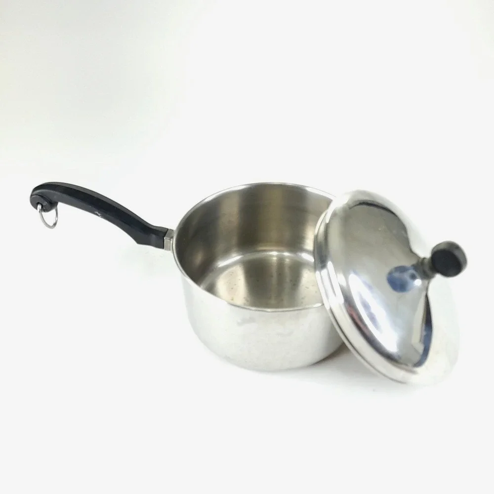 VTG Farberware 2.0 Qt Saucepan With Lid Stainless Steel Aluminum Clad Pot USA